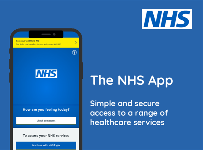 The NHS app. Simple and secure access to a range of healthcare services